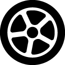 solid black tire icon